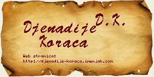 Đenadije Koraca vizit kartica